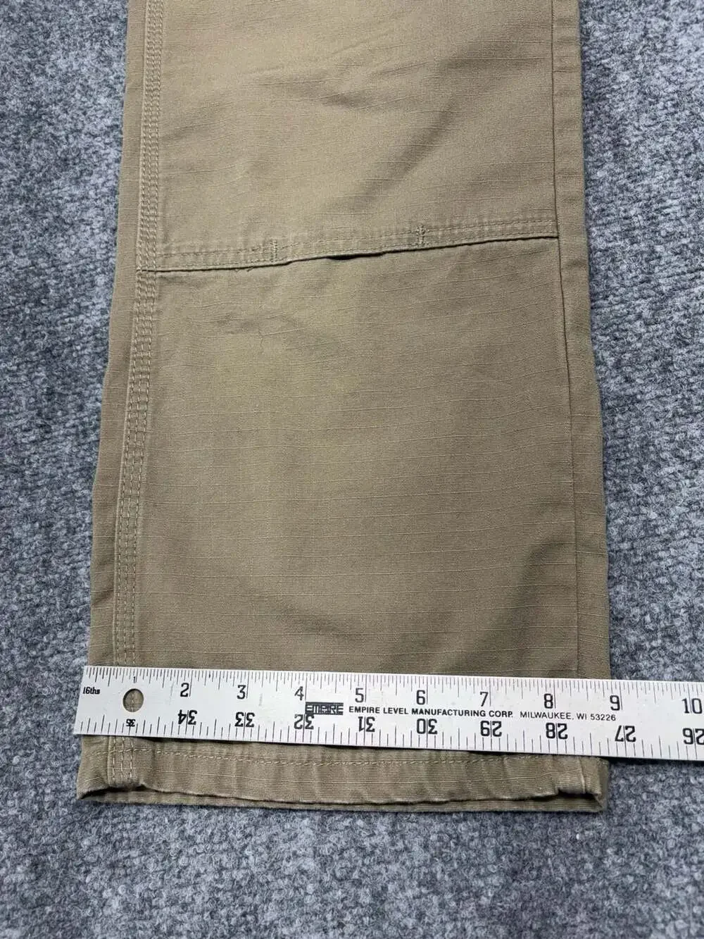 Wrangler Riggs Workwear Mens Tan Ripstop Double Knee Cargo Work Pants 33 X 32